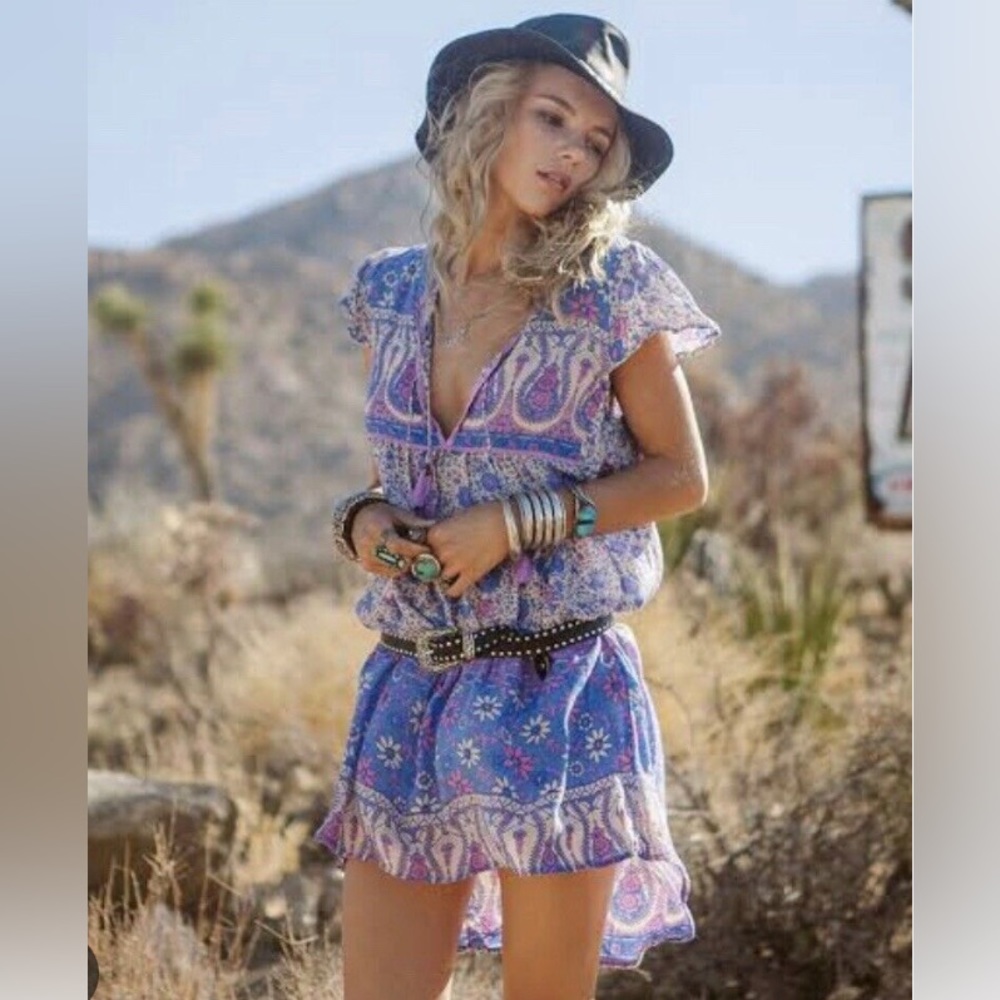 Spell boho blossom mini dress xs